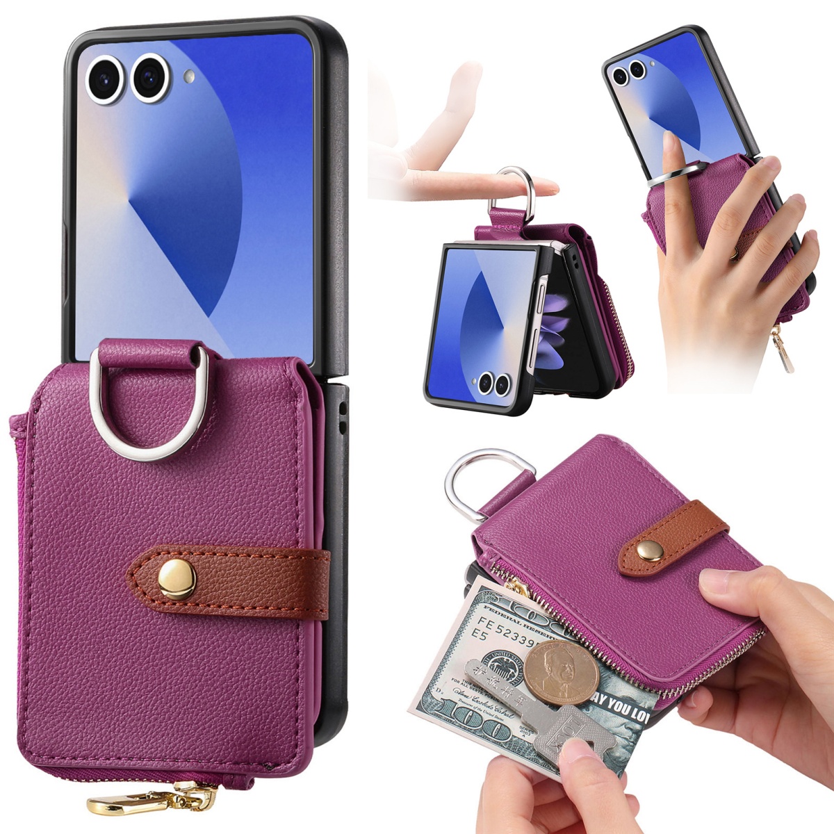 Luxe kaarthouder telefoonhoesj - Leather Wallet Card Holder Phone Cover recensie en prijs